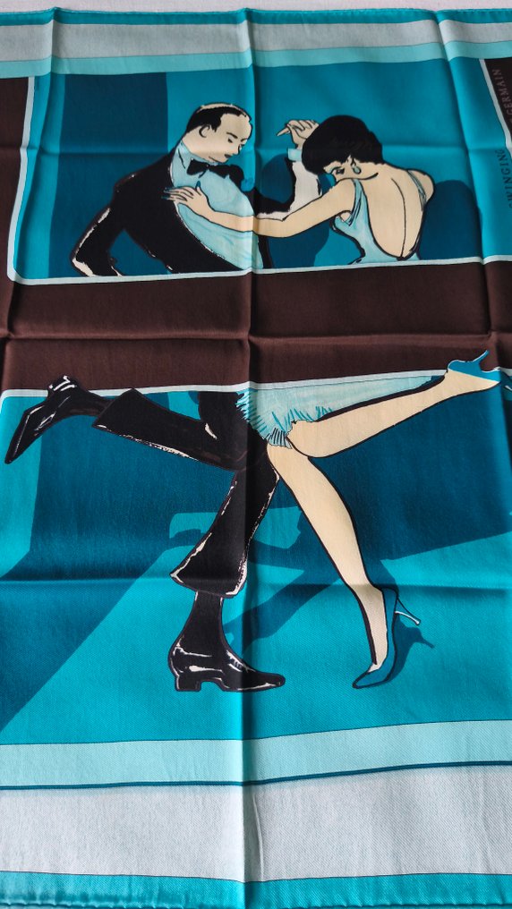 Hermès - SWINGING SAINT GERMAIN by Jean-Louis Clerc et Anamorphée, recherché - Könnyű selyem #1.0