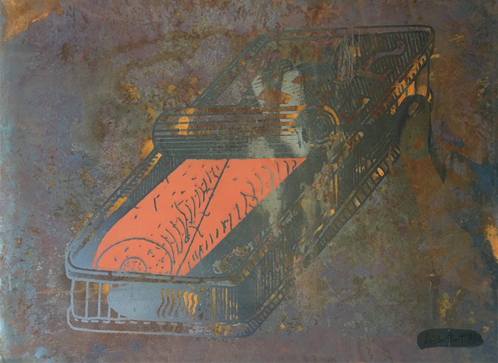 Dieter Roth (1930-1998) - Wurzelbehandlung, Siebdruck auf Stahlblech #1.0