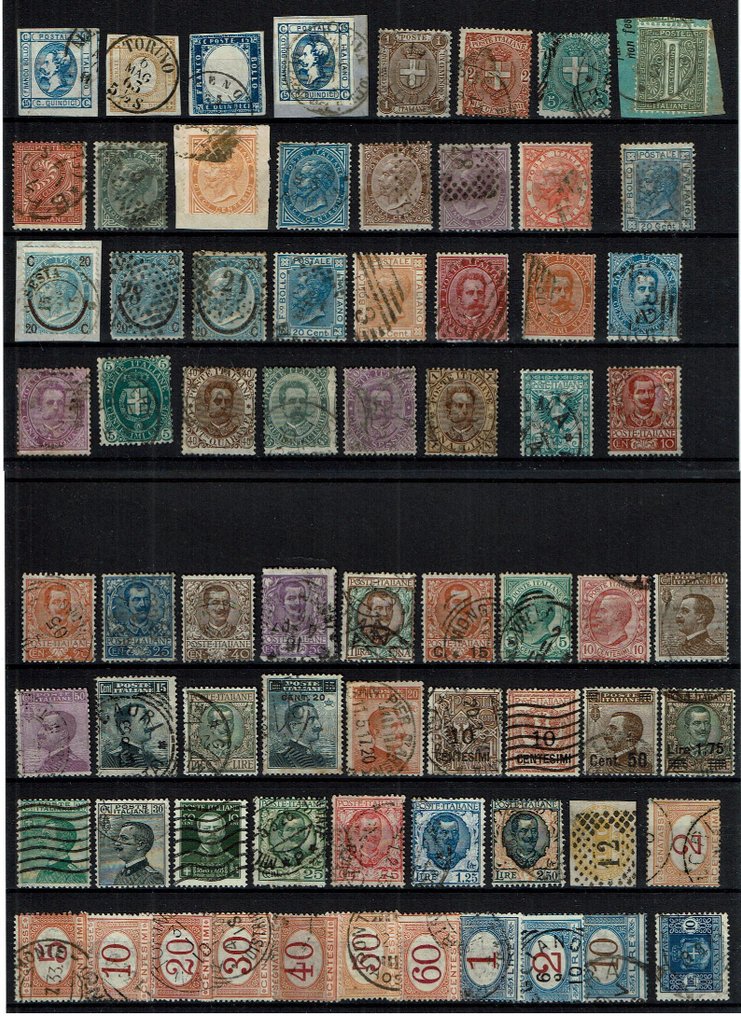 意大利王国 1863/1930 - 乐透已使用的邮票 #1.0