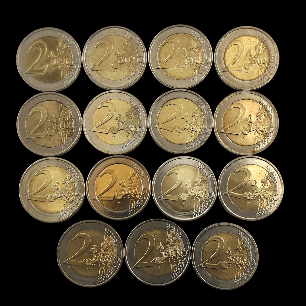 Europe. 2 Euro 2004/2023, 15 x Circulating Commemorative Coins  (No Reserve Price) #1.0
