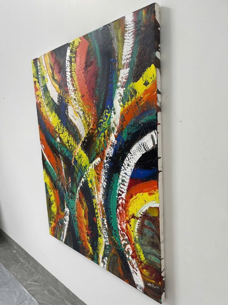 TRAN thị huyền trân - L’Éclosion des Couleurs 100 x 80 Vendu sans prix de réserve. #3.2