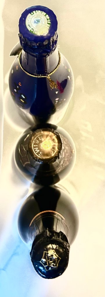 1989 Veuve Clicquot, Krug, Taittinger, Collection - Champagne Brut, Rosé - 3 Bottles (0.75L) #1.0