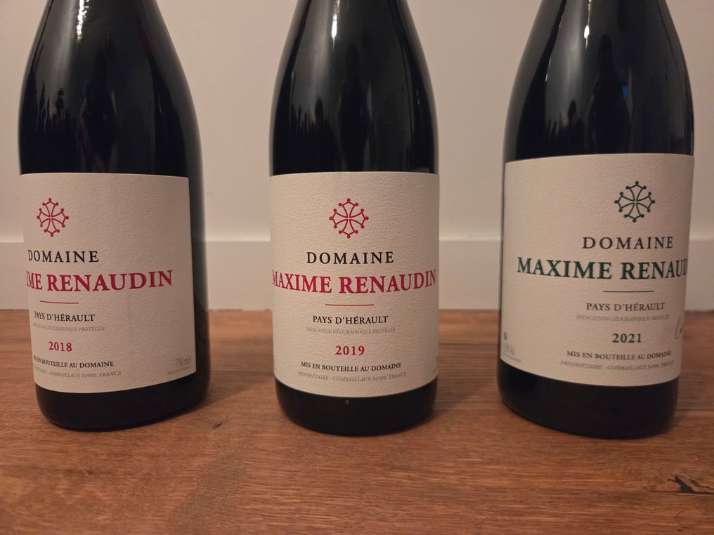 2018 2019 & 2021 Domaine Maxime Renaudin - IGP Pays d'Herault, Languedoc - 3 Bottles (0.75L) #1.0