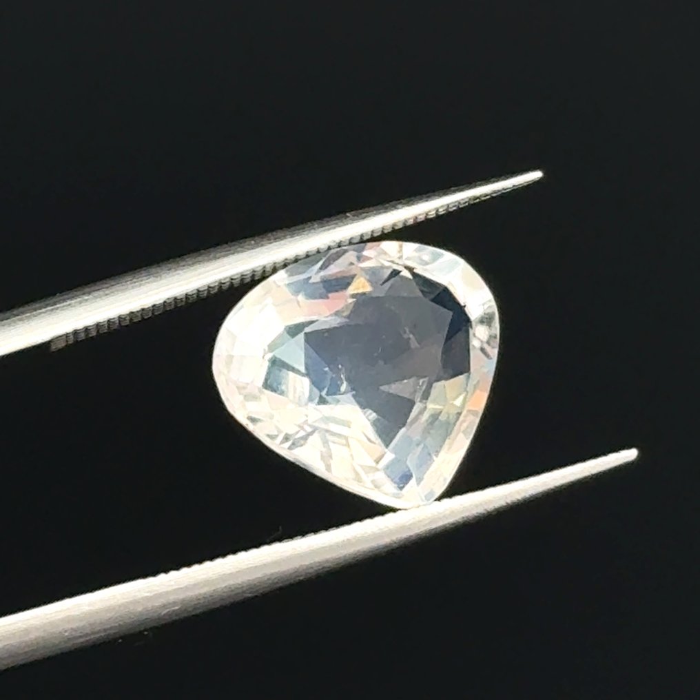没有保留价 白色 月光石 - 2.90 ct - 国际宝石研究院(IGI) - 彩虹效应 #1.0