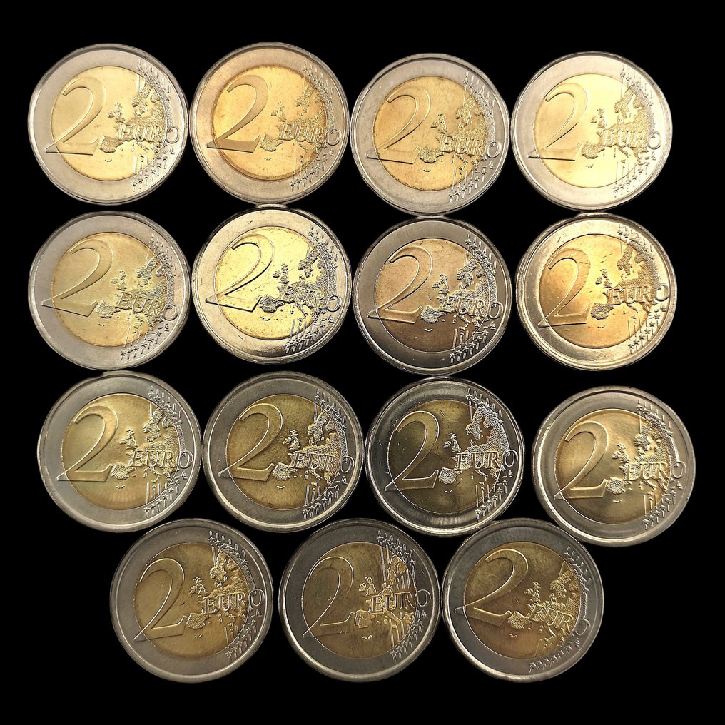 Ισπανία, Ιταλία. 2 Euro 2006/2023 (15 coins)  (χωρίς τιμή ασφαλείας) #1.0