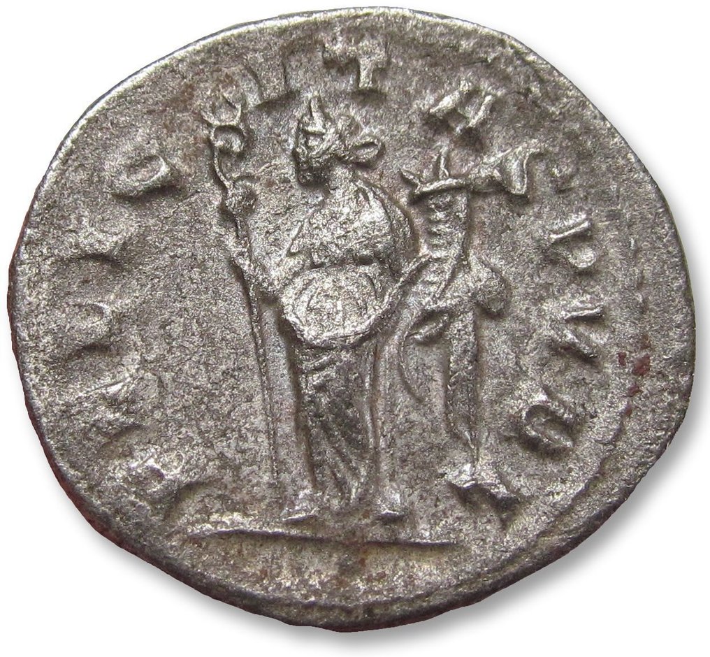 羅馬帝國. 加盧斯 (AD 251-253). Antoninianus Antioch mint 251-252 A.D. - FELICITAS PVBL, Felicitas standing to left -  (沒有保留價) #1.0