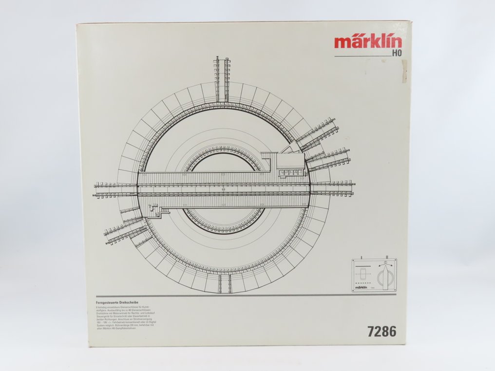 Märklin H0 - 7286 - Atașament machetă tren (1) - Tavă rotativă electrică cu șase căi de conectare, inclusiv control. #2.1