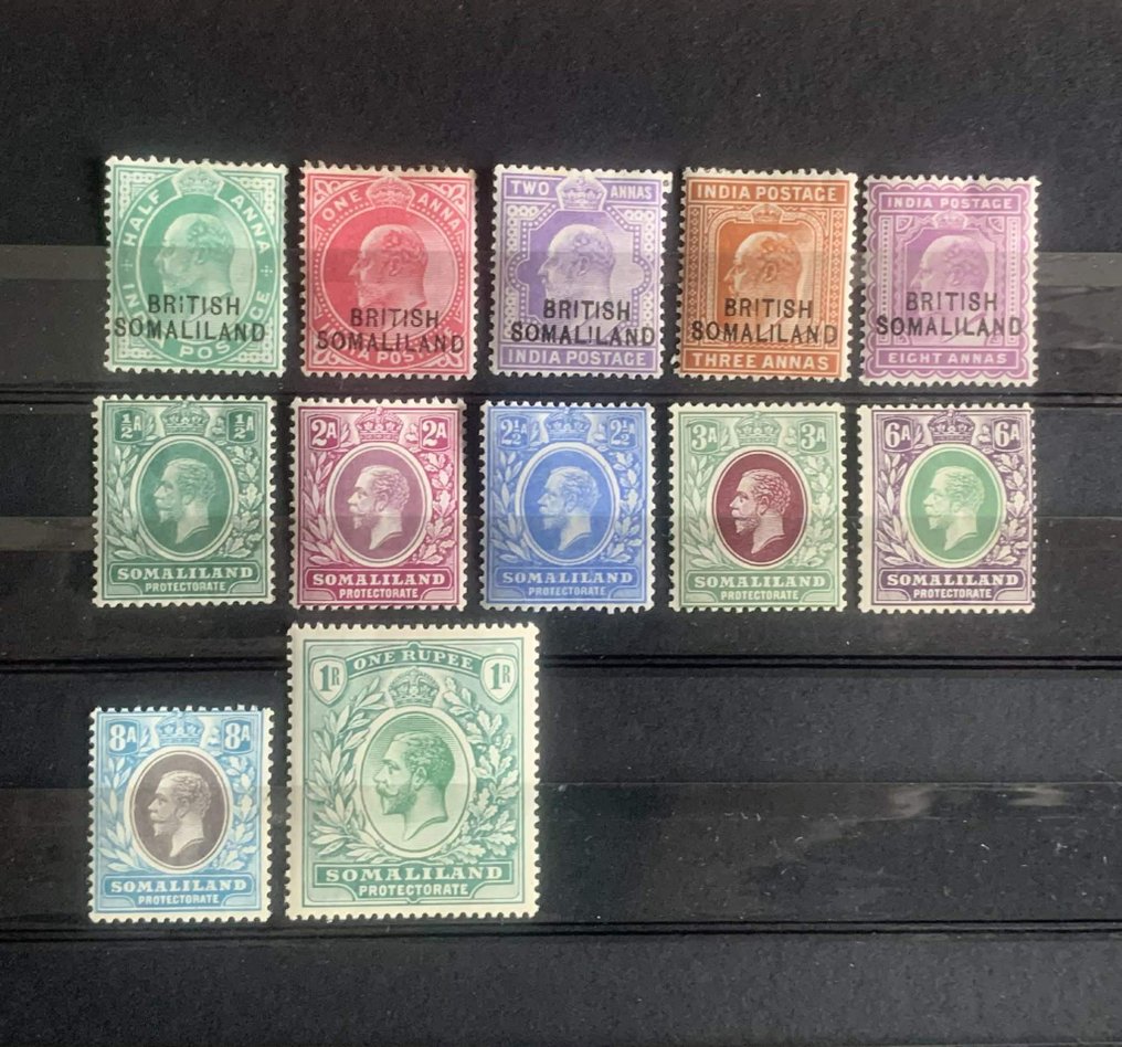 British Commonwealth 1903/1925 - Somaliland KEVII and KGV Selection MH SG 2024 £380 #1.0