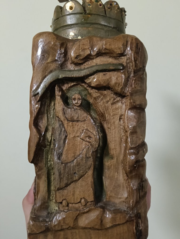 宗教木雕祭坛 - 31 厘米 - 木 - 1940-1950 #4.3