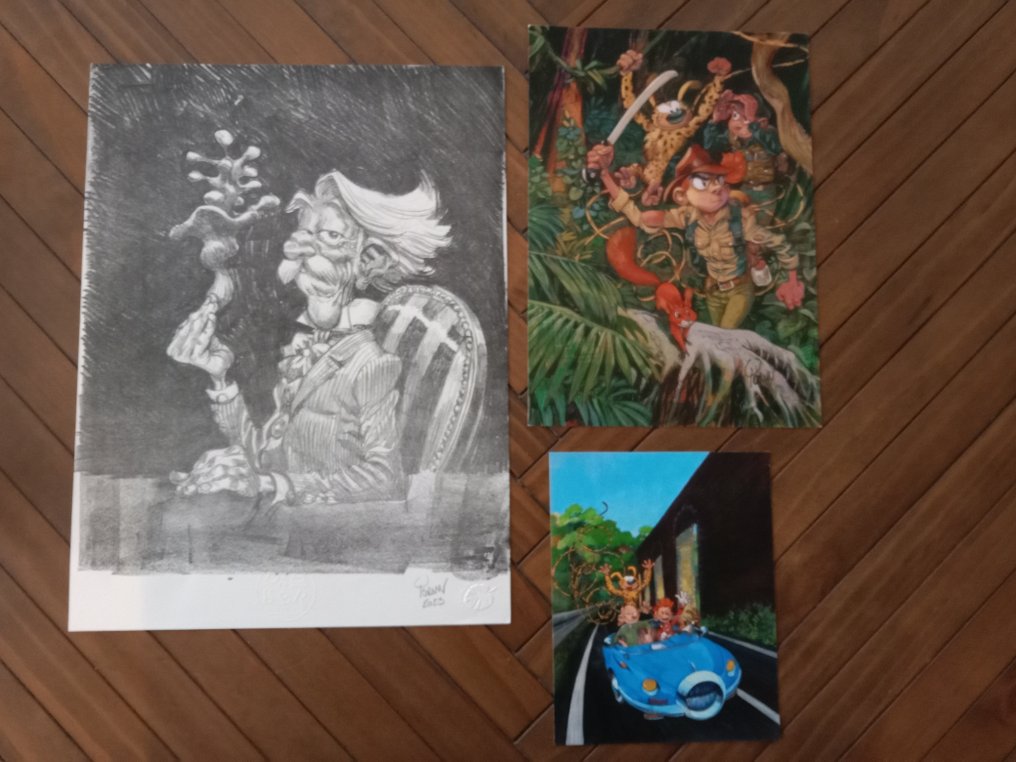 Yoann - 1 Lithograph + 2 ex-libris - Spirou et Fantasio #1.0