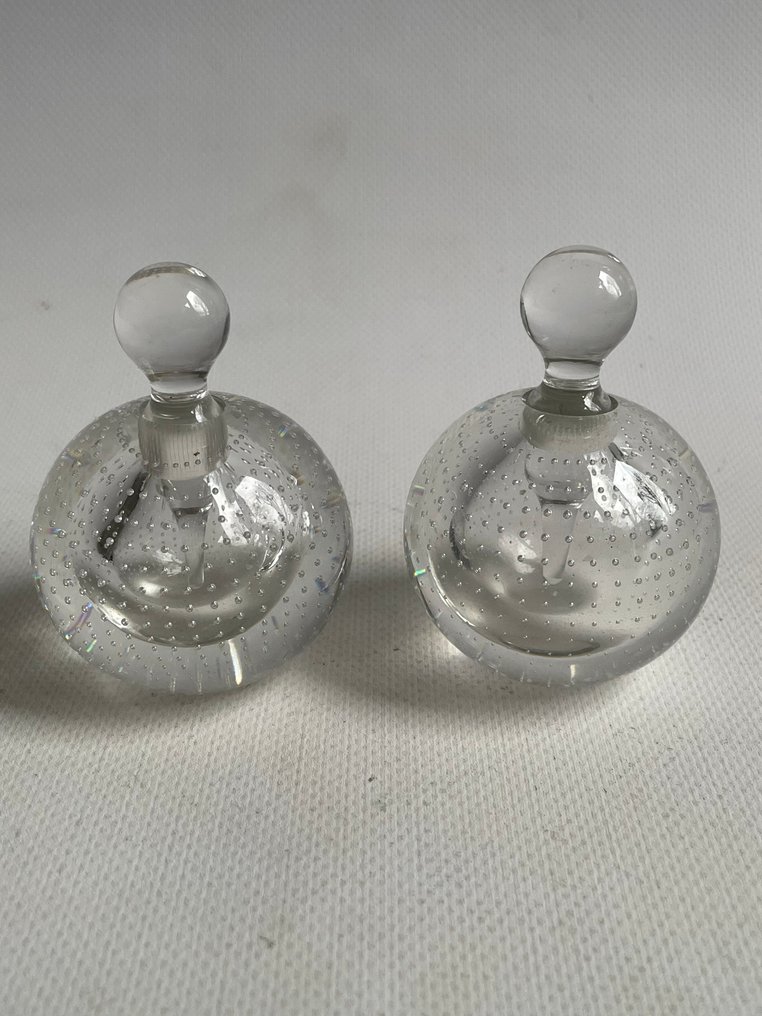 Glasfabriek Leerdam - A.D. Copier - Perfume bottle (2) - Glass - Spijkerbol #1.0