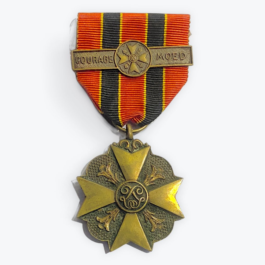 比利时 - 军事勋章 - 三级公民奖章带别针 #1.0