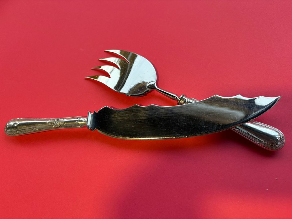 鱼餐具 (2) - 镀银, 钢 #4.3