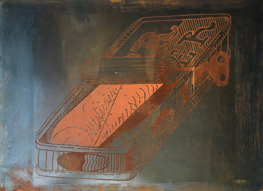 Dieter Roth (1930-1998) - Wurzelbehandlung, Siebdruck auf Stahlblech #1.0