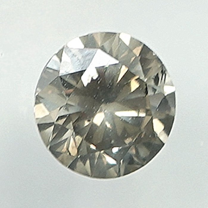 χωρίς τιμή ασφαλείας - 1 pcs Διαμάντι (Φυσικού χρώματος) - 0.30 ct - Στρογγυλό - Fancy light Κιτρινωπό Γκρίζο - I1 - Gem Report Antwerp (GRA) #4.3