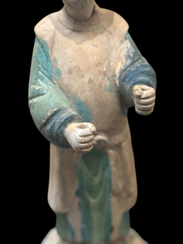 Oldtidens Kina, Ming-dynasti Terrakotta Ming Qi-figur fra en grav. - 43 cm #2.1