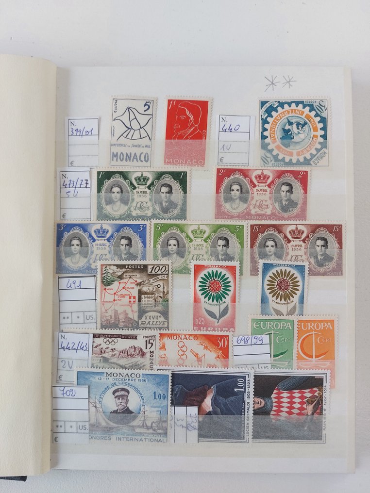 Monaco 1954/2012 - Monaco lotto of over 85 Bf / booklets and complete new series. - Unificato #2.1