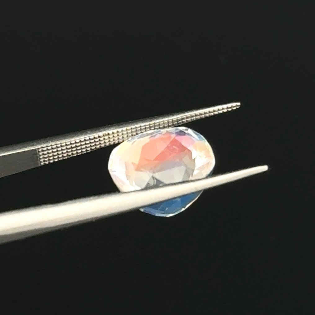 Zonder minimumprijs Wit Maansteen  - 2.87 ct - International Gemological Institute (IGI) - Regenboogeffect #4.3