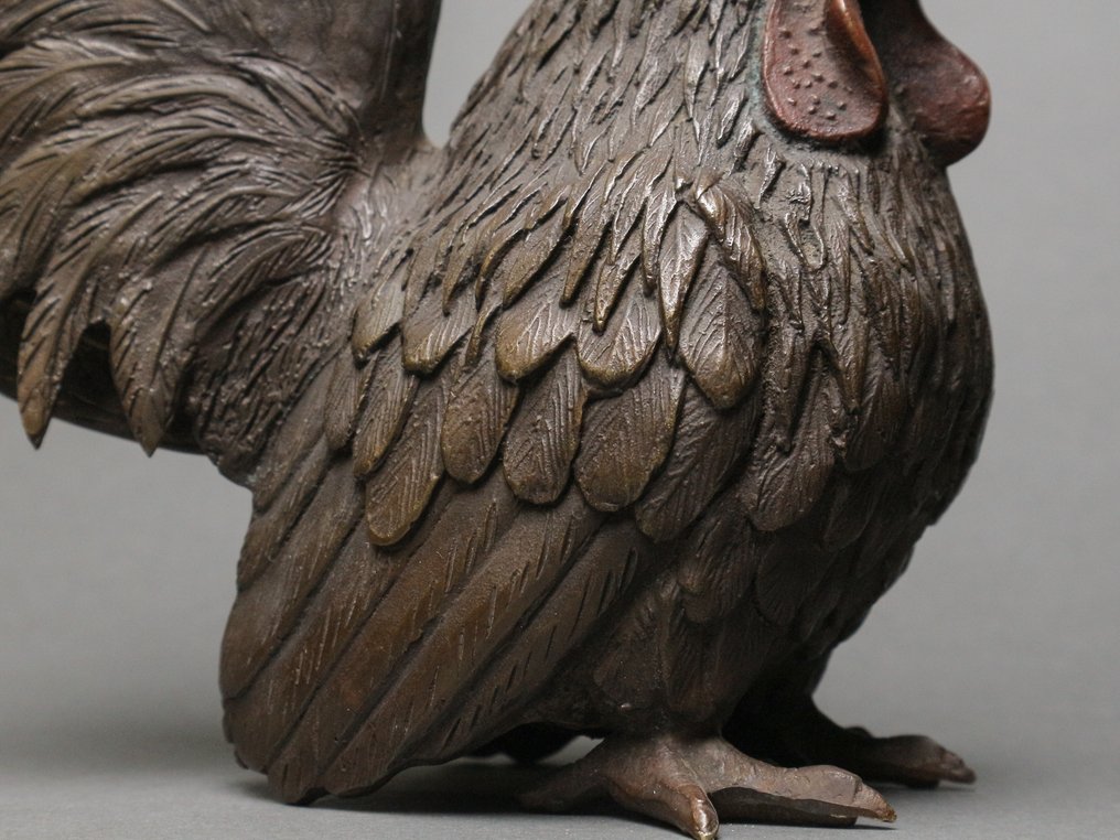 Rooster and Hen Pair – Zodiac “Bird” (酉) - Γλυπτό Μέταλλο - Ιαπωνία (χωρίς τιμή ασφαλείας) #3.2