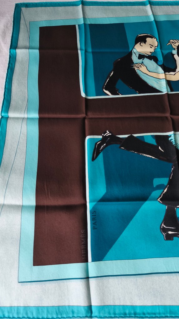 Hermès - SWINGING SAINT GERMAIN by Jean-Louis Clerc et Anamorphée, recherché - Könnyű selyem #2.1