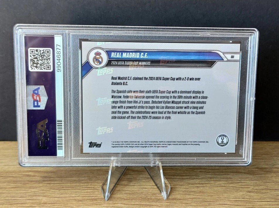 2024/25 Topps Now UCL Real Madrid C.F SuperCup Winners - PSA 10 Graded card #1.0