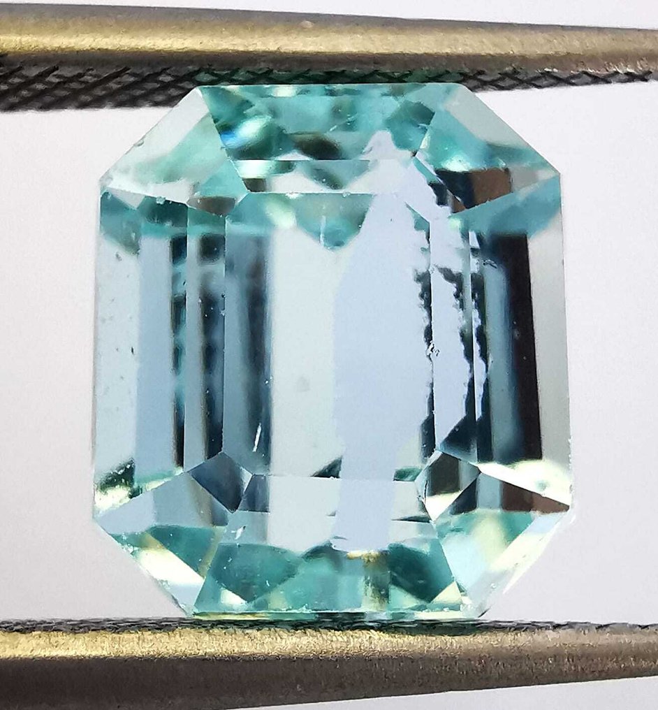 χωρίς τιμή ασφαλείας Ακουαμαρίνης  - 4.41 ct - Antwerp Laboratory for Gemstone Testing (ALGT) - Ανοιχτό μπλε με πρασινωπή απόχρωση. #1.0