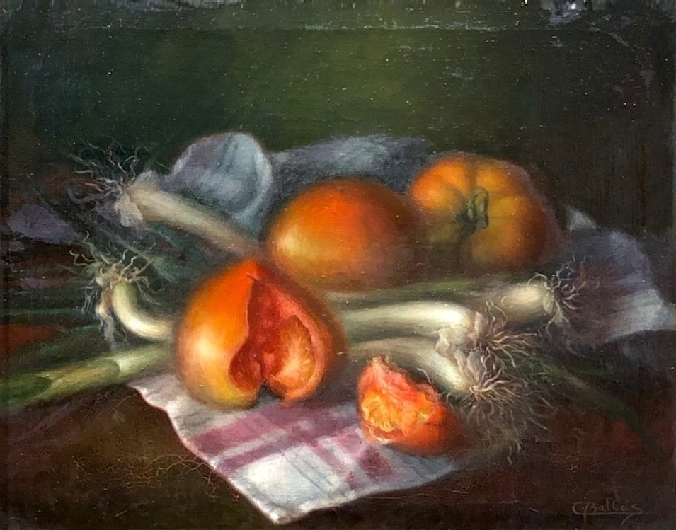 École espagnole (XX) - Tomates et ciboulettes #1.0