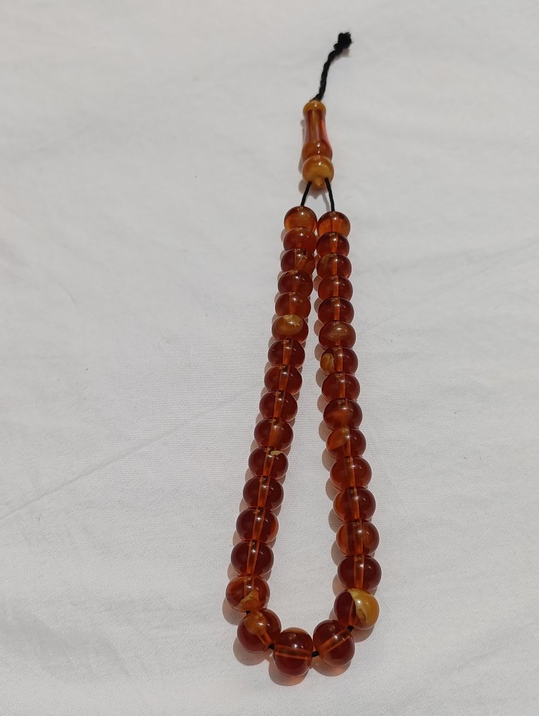  Ροζάριο - Κεχριμπάρι - 1970-1980 - Σπάνια Κομποσκοίνια Προσευχής  #1.0