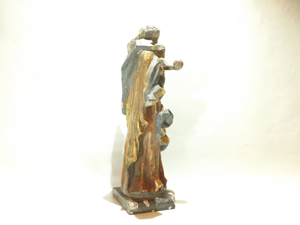 雕塑, Madonna and Child - 33 cm - 木, 镀金 #2.1