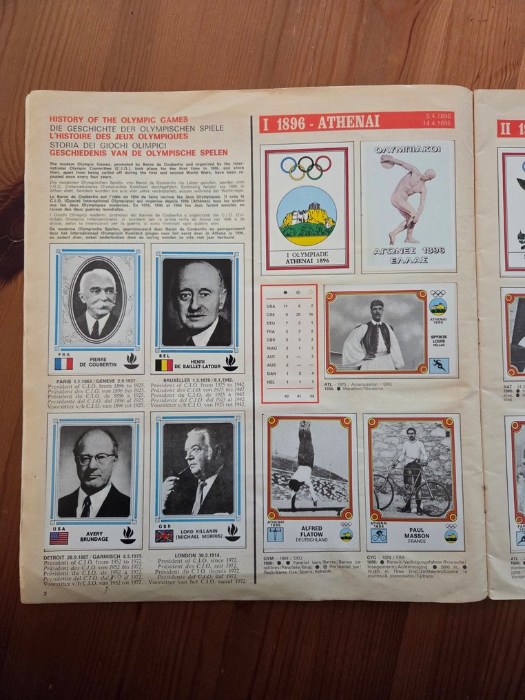 1976 Panini Lasse Virén, Edwin Moses, Nadia Comăneci, and others. - 1 Complete album - Excellent (EX) #4.3