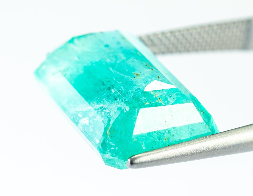 Utan reservationspris Smaragd - 11.01 ct - Bellerophon Gemlab - Blågrön (Nigeria) #3.2