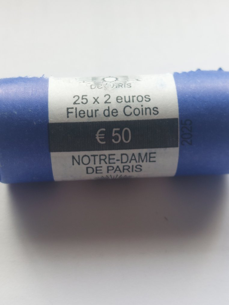 Frankrijk. 2 Euro 2025 Notre-Dame 25 coins in a roll  (Zonder Minimumprijs) #1.0
