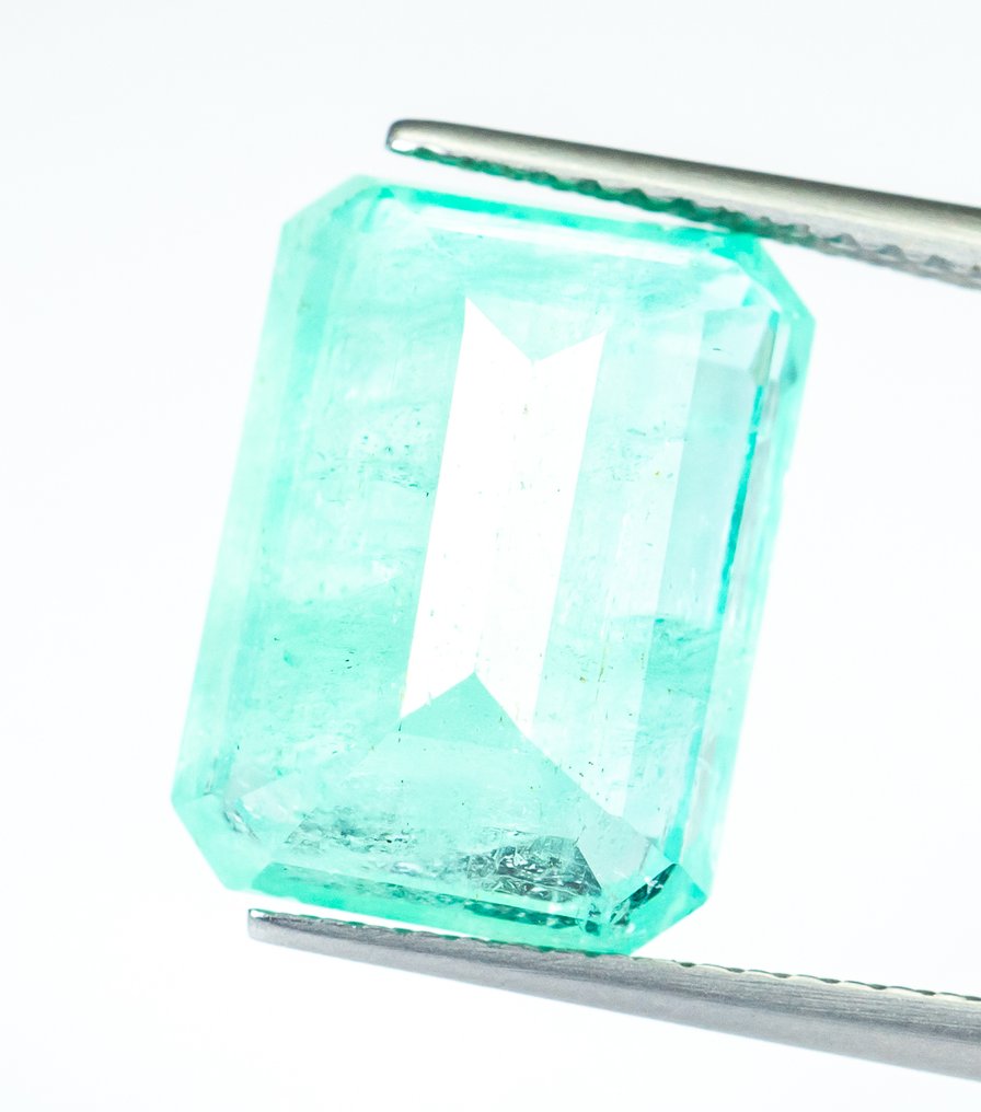 χωρίς τιμή ασφαλείας Σμαράγδι  - 7.26 ct - Bellerophon Gemlab - Μπλε-πράσινο (Νιγηρία) #4.3