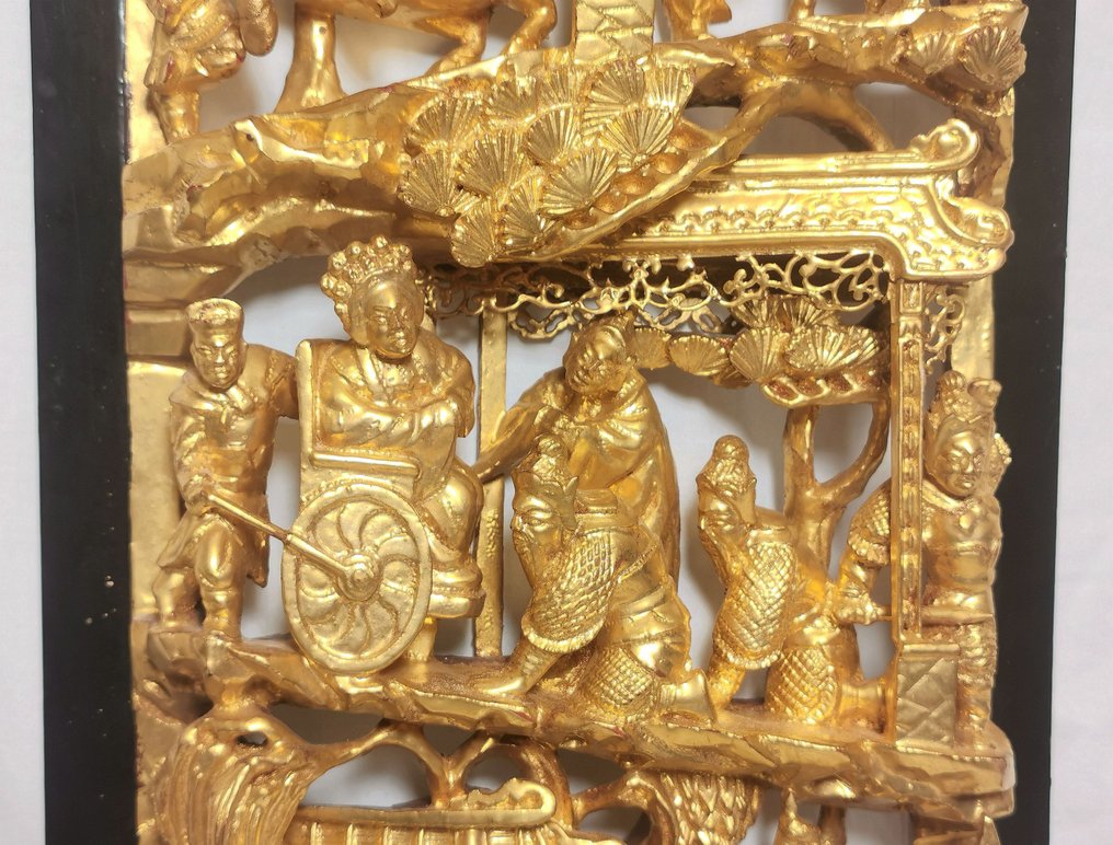 Houtsnijwerk paneel - 木 - 中国  (没有保留价) #4.3