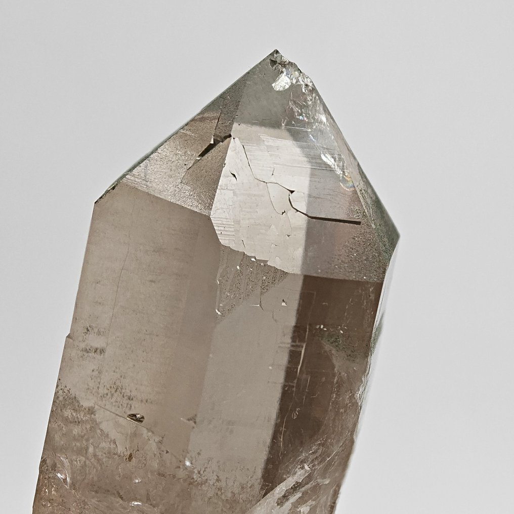 QUARZO FUMÈ με CLORITE, Ελβετία! Άριστο χρώμα Κρύσταλλοι στη μήτρα - Ύψος: 71 mm - Πλάτος: 33 mm- 96 g #2.1