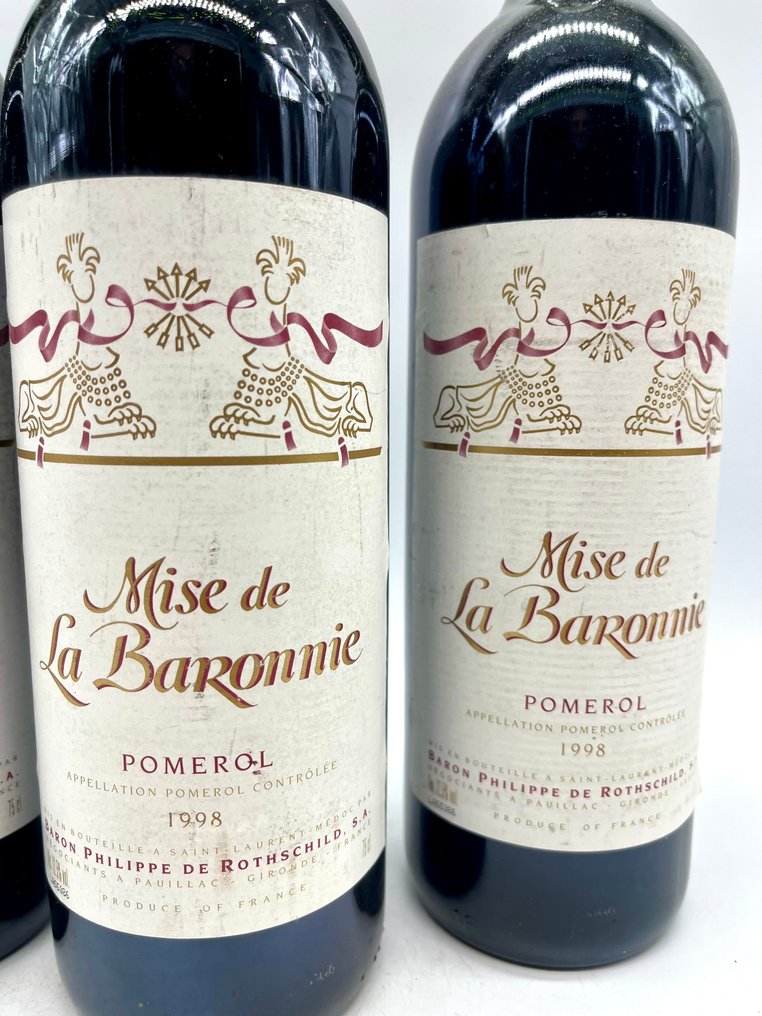 1998 Mise de la Baronnie - Philippe de Rothschild - Πομερόλ - 3 Φιάλη (0,75L) #2.1