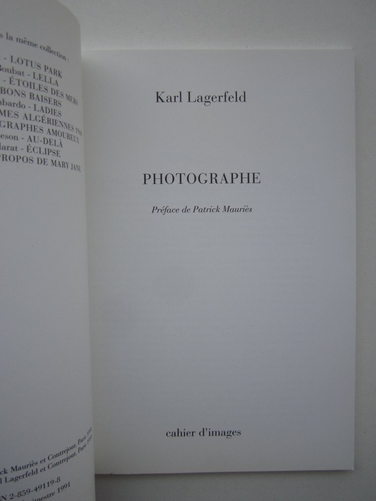 Karl Lagerfeld - Photographe + You Can Leave Your Hat On - 1991-2008 #4.3