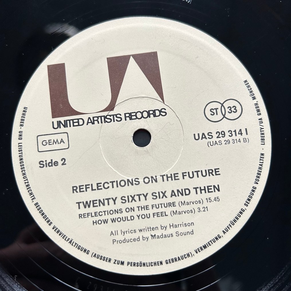 Twenty Sixty Six and then - Reflections On The Future (1st pressing!) - 	Hard Rock, Prog, Krautrock - Disco in vinile singolo - Prima stampa - 1972 #3.2