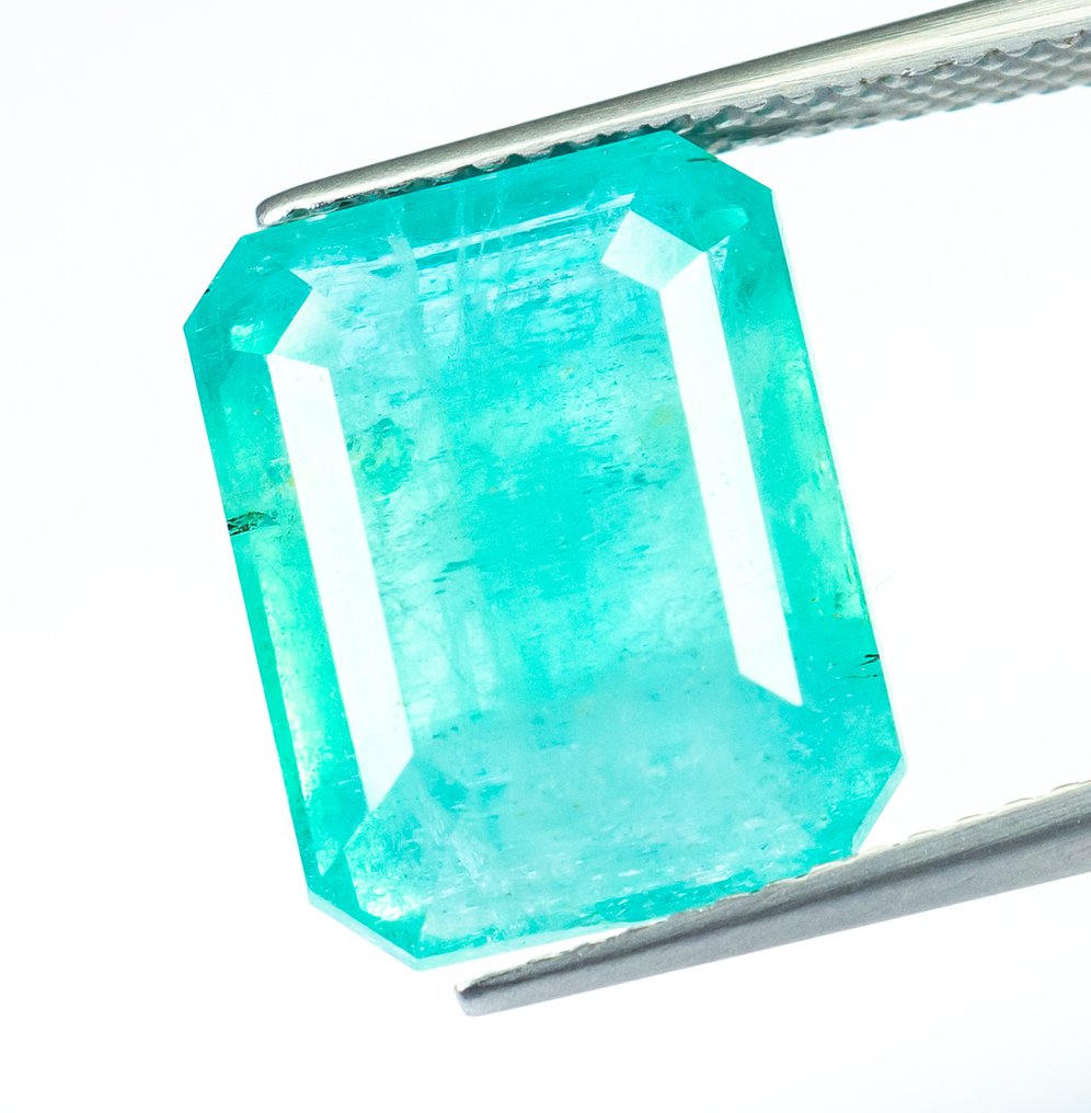 χωρίς τιμή ασφαλείας Σμαράγδι  - 9.80 ct - Bellerophon Gemlab - Μπλε-πράσινο (Νιγηρία) #2.1