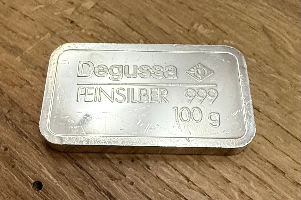 100 grammi - Argento .999 - Degussa  (Senza Prezzo di Riserva) #2.1