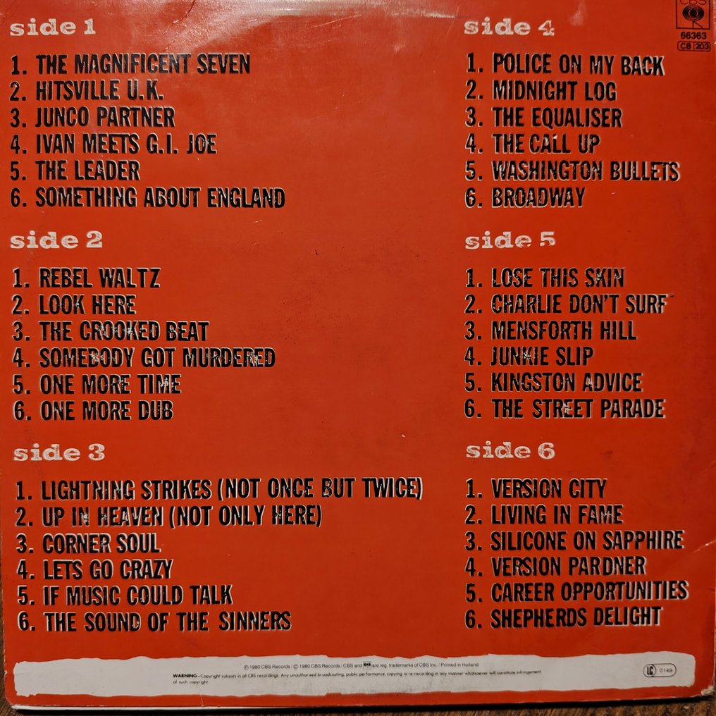 The Clash - Sandinista! - 1st EU pressing  with insert - Άλμπουμ 3xLP (τριπλό άλμπουμ) - 1st Pressing - 1980 #1.0