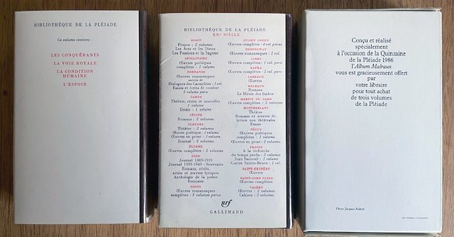 André Malraux - [Pléiade] Romans - Le Miroir des limbes - Album Malraux - 1976-1986 #2.1