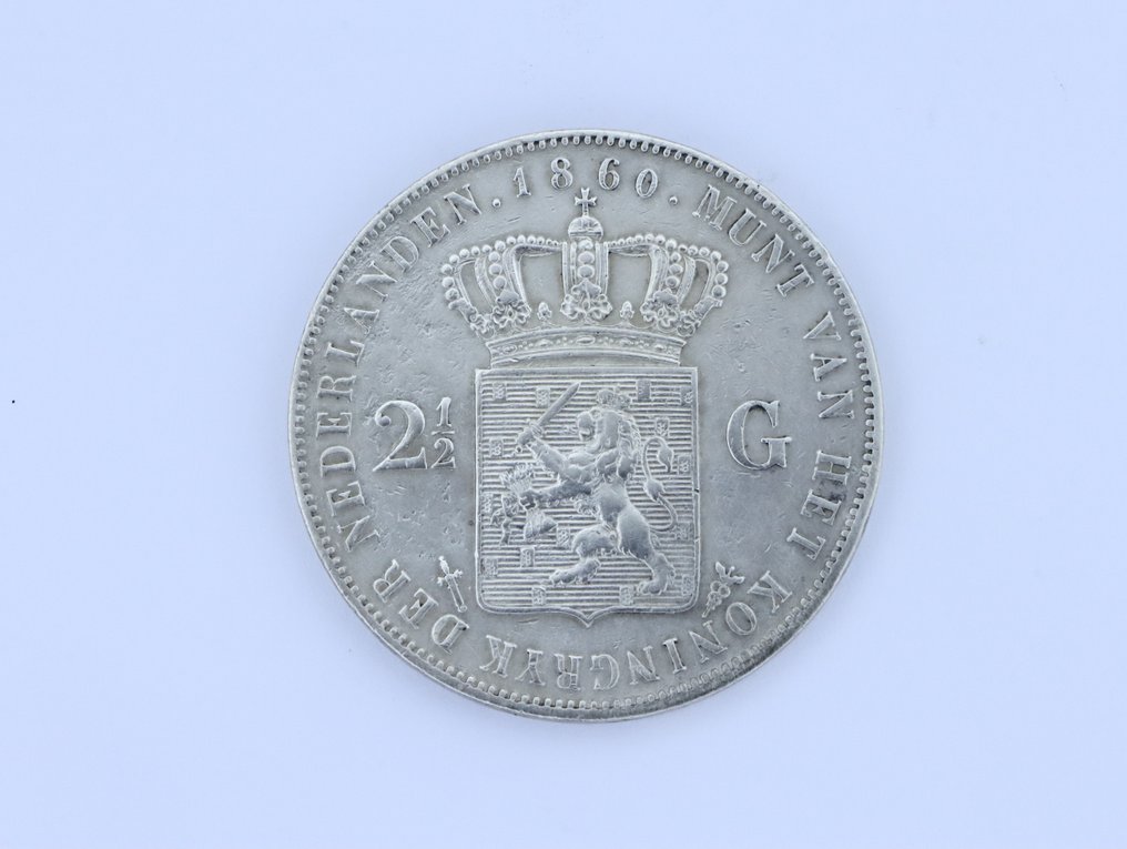 Hollandia. III. Willem. 2 1/2 Gulden 1860 #1.0