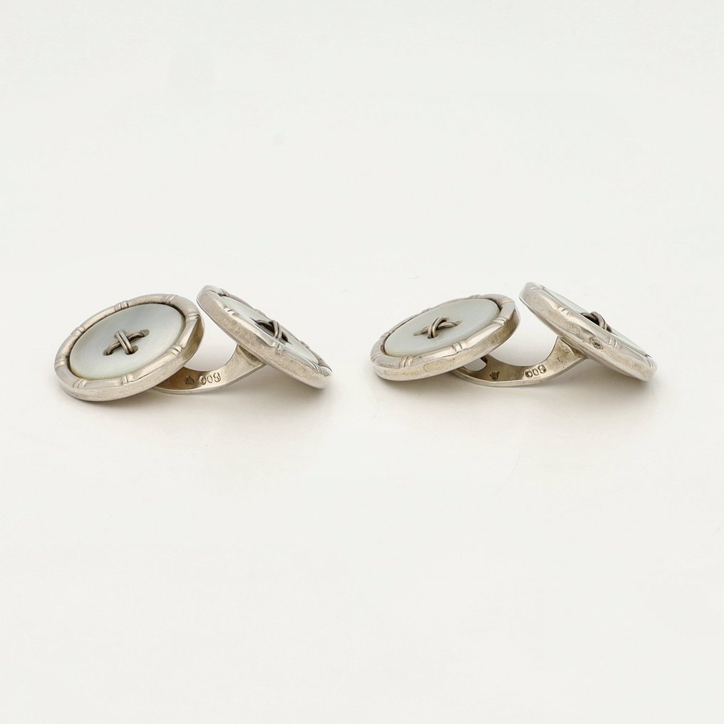Sølv - Manchetknapper - Parelmoer #4.3