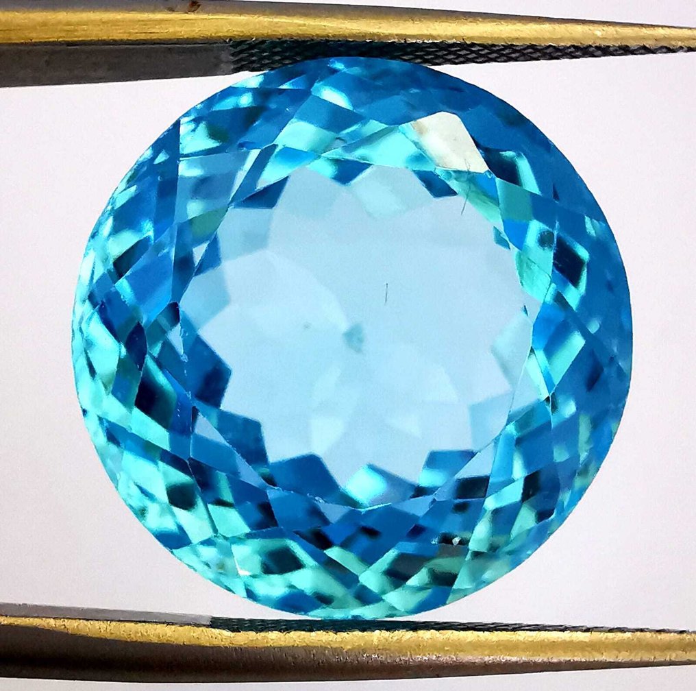 χωρίς τιμή ασφαλείας Τοπάζιο - 28.52 ct - Antwerp Laboratory for Gemstone Testing (ALGT) - Έντονο Μπλε #2.1