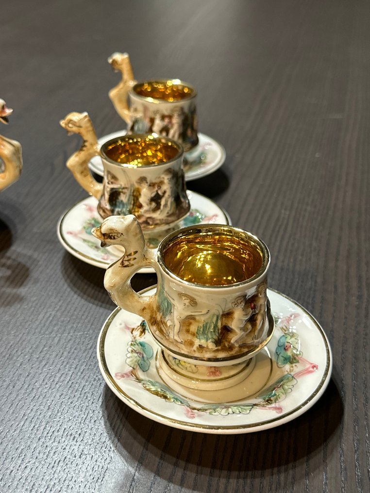 capodimonte - Kahviastiasto 6:lle (13) - Posliini, Aalto zecchino - Set da Caffe #1.0
