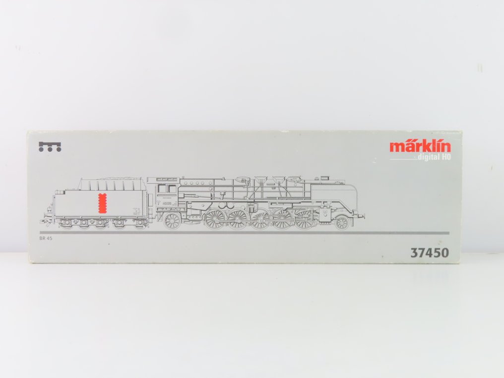 Märklin H0 - 37450 - Steam locomotive with tender (1) - BR 45, digital with sound - DB #2.1