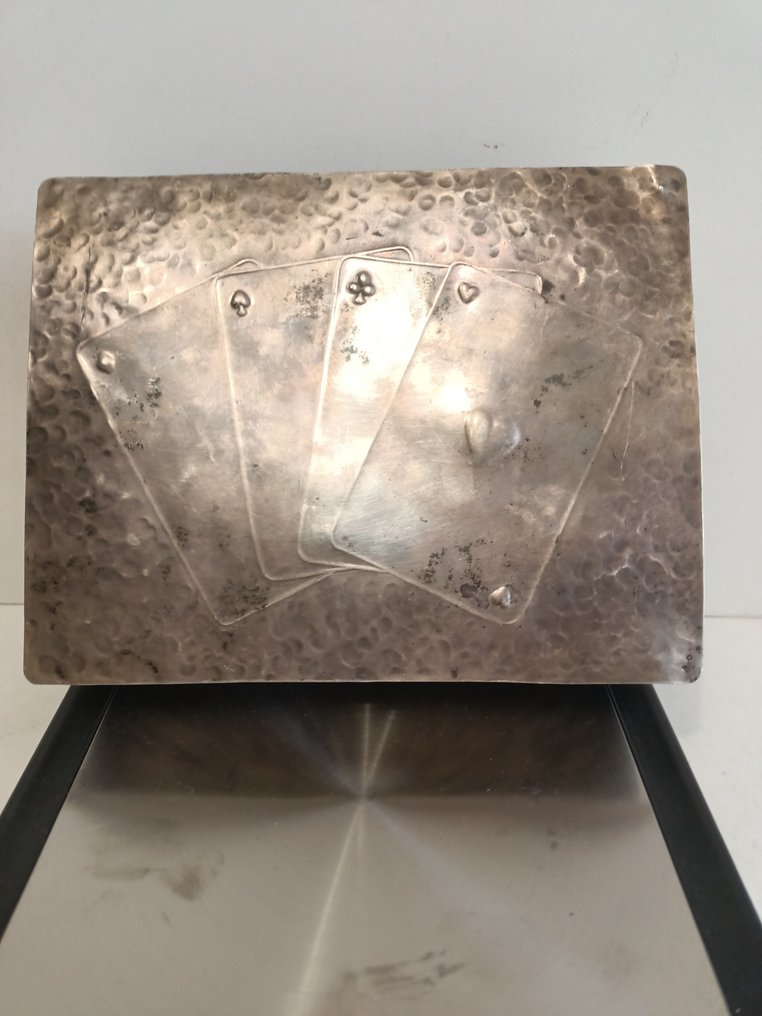 Scatola - .800 argento - Scatola d'argento per carte #1.0