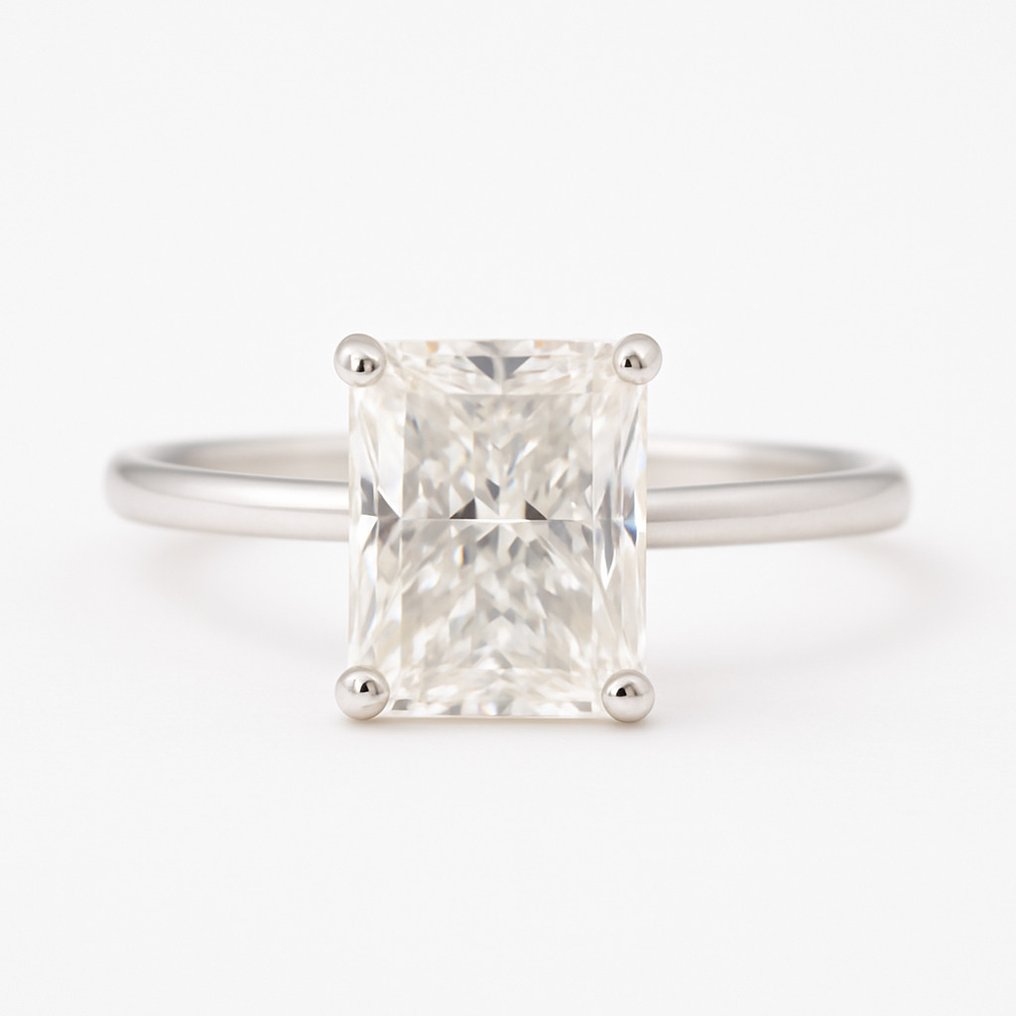 No Reserve Price - Ring - 14 kt. White gold - 3.02ct. tw. Diamond (Lab-grown) - Diamond #1.0
