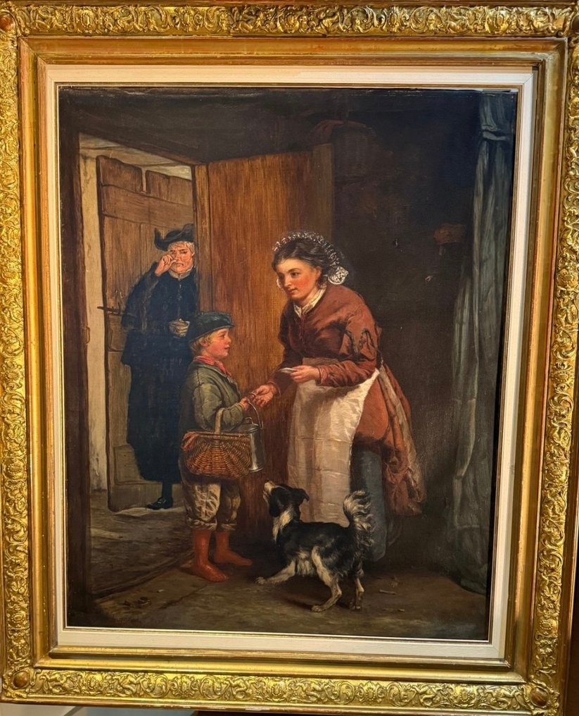 Angelo Inganni (1807–1880), Attrib. - Il parroco in visita #1.0